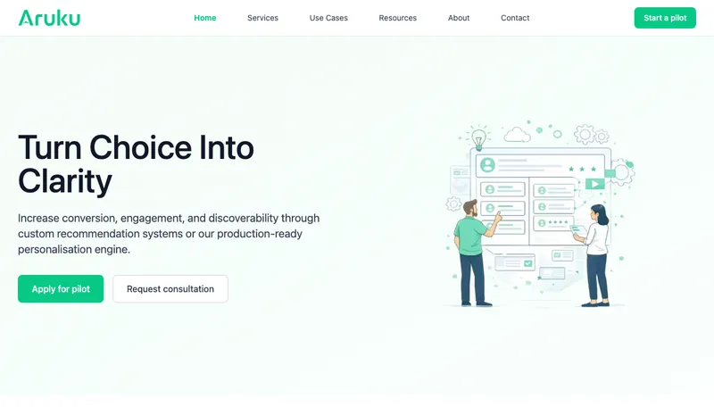 Aruku - AI product · personalisation